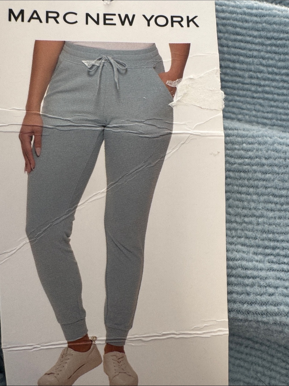Marc New York Pale Blue Drawstring Joggers